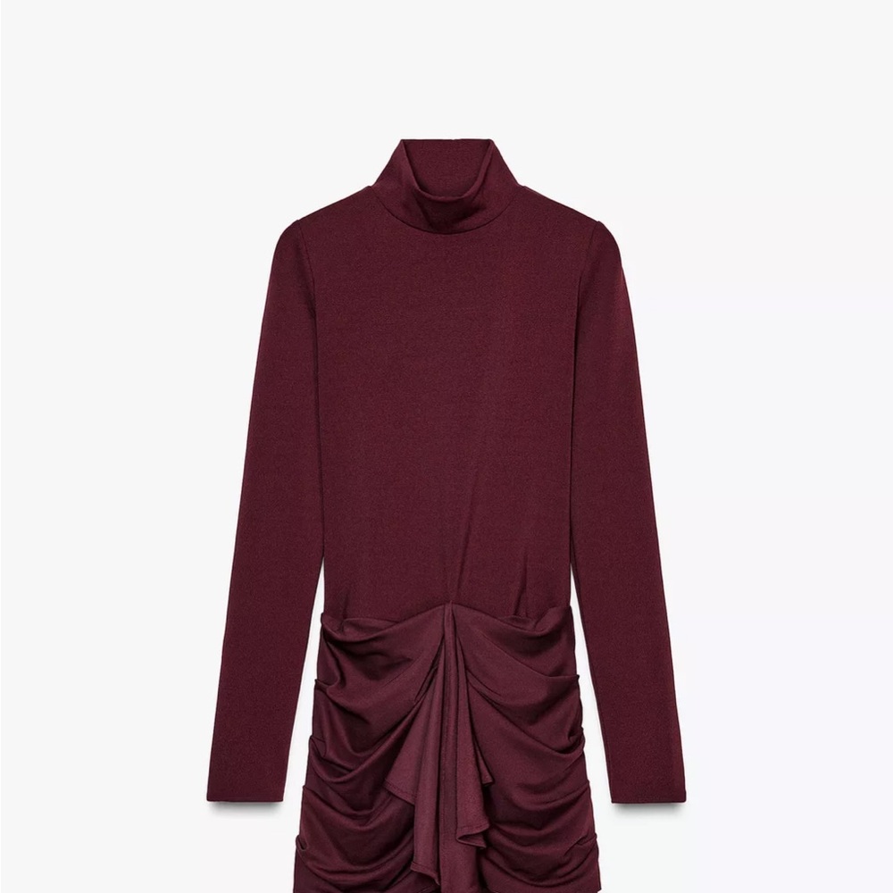 Zara Burgundy Backless Dress